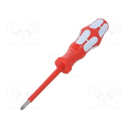 1 pcs x WERA - 5022740001 - Screwdriver, insulated, Pozidriv®, PZ1, Blade length: 80mm