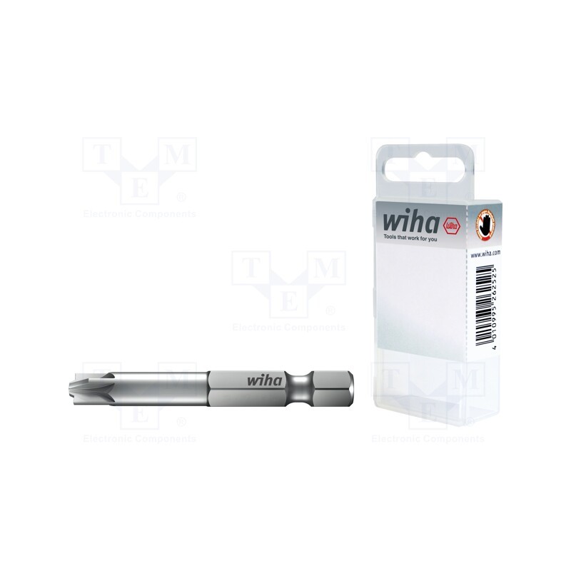 1 set x WIHA - 36086 - Screwdriver bit, PlusMinus cross PZ-type, SL/PZ1, 2pcs.