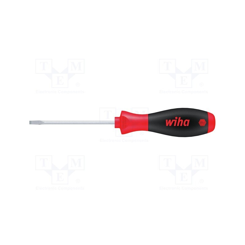 1 pcs x WIHA - 32384 - Screwdriver, slot, 6,0x1,0mm, SoftFinish®, Blade length: 300mm