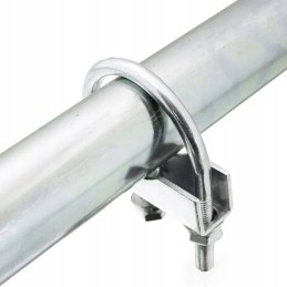 Set of 2 clamps for mounting the support wheel