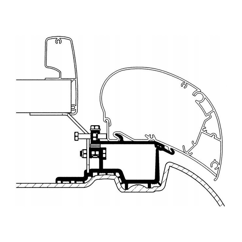 Adapter for awning series 6 for Mercedes Sprinter VW Crafter Thule