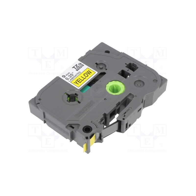 1 pcs x BROTHER - TZE-621 - Tape, 9mm, 8m, yellow, Character colour: black, laminated,glued