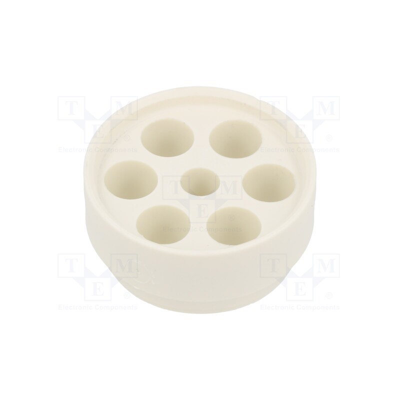 1 pcs x HUMMEL - 1.089.4801.19 - Insert for gland, 12mm, M63,PG48, elastomer, Holes no: 6, HSK-ME