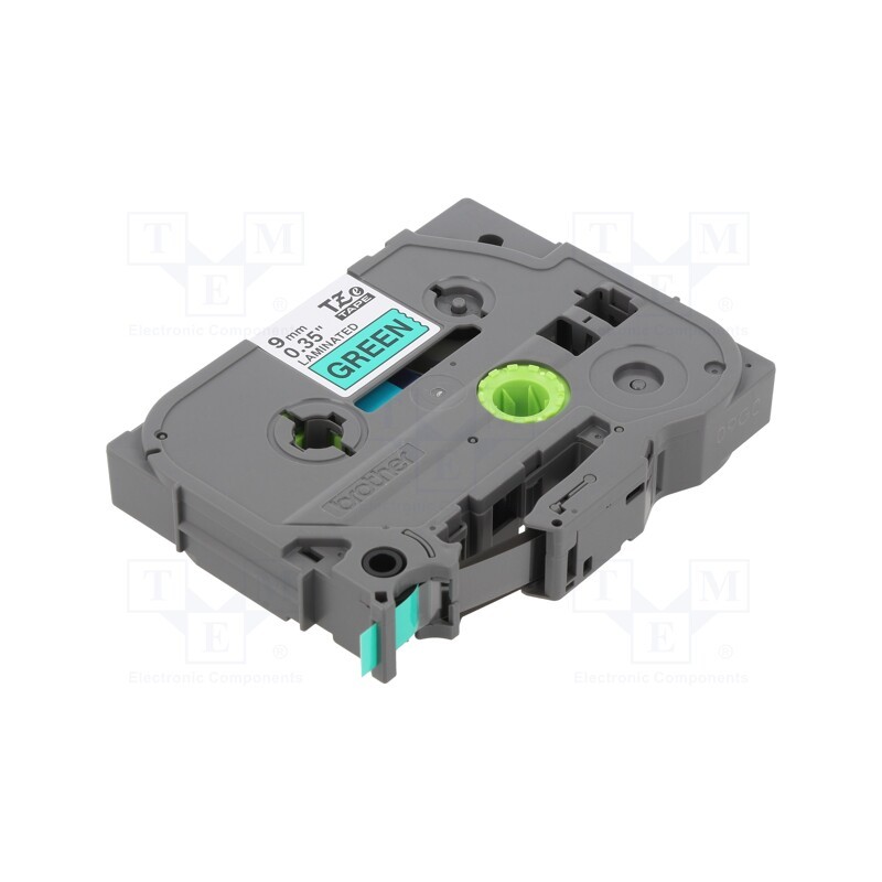 1 pcs x BROTHER - TZE-721 - Tape, 9mm, 8m, green, Character colour: black, laminated,glued