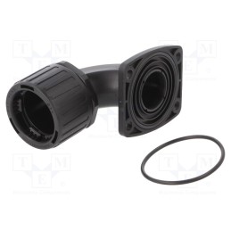 1 pcs x HELLERMANNTYTON - 166-22403 - 90° angled connector, polyamide, HelaGuard, -50÷135°C, IP66