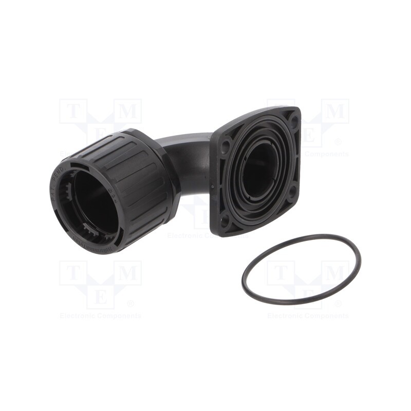 1 pcs x HELLERMANNTYTON - 166-22403 - 90° angled connector, polyamide, HelaGuard, -50÷135°C, IP66