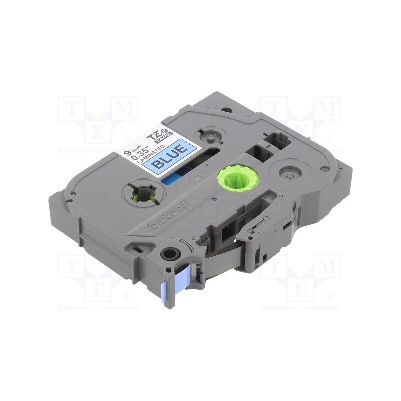 1 pcs x BROTHER - TZE-521 - Tape, 9mm, 8m, blue, Character colour: black, laminated,glued