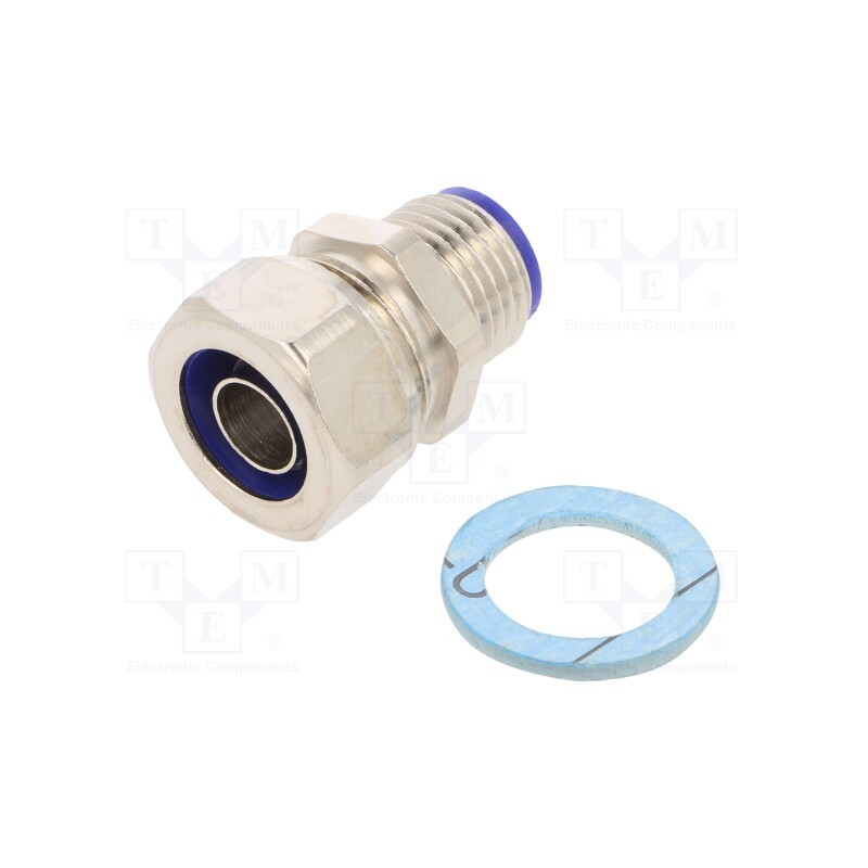 1 pcs x HELLERMANNTYTON - 166-32203 - Straight terminal connector, Thread: metric,non-swivel,outside