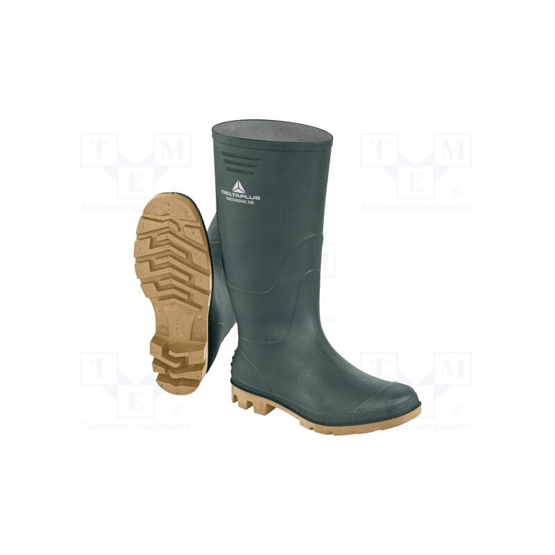 1 set x DELTA PLUS - GROHCOBVE44 - Boots, Size: 44, green, PVC, bad weather,slip, high