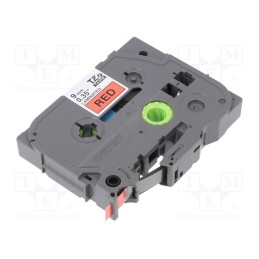 1 pcs x BROTHER - TZE-421 - Tape, 9mm, 8m, red, Character colour: black, laminated,glued