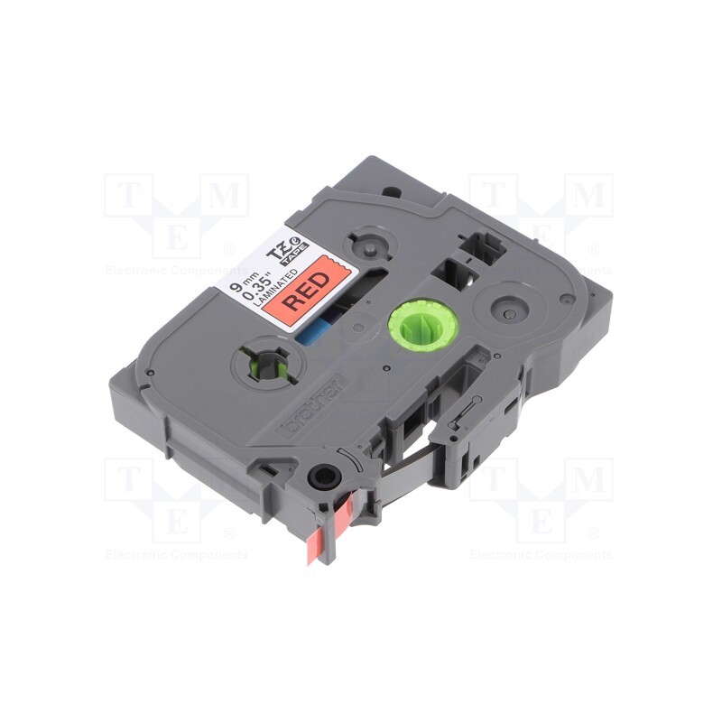 1 pcs x BROTHER - TZE-421 - Tape, 9mm, 8m, red, Character colour: black, laminated,glued