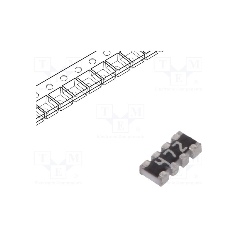 100 pcs x YAGEO - YC124-JR-074K7L - Resistor network: Y, SMD, 4.7kΩ, ±5%, 62.5mW, No.of resistors: 4