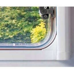 Pleated window blind with mosquito net for the trailer