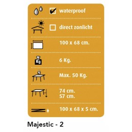 Dukdalf Majestic Elegant camping table 100x68cm