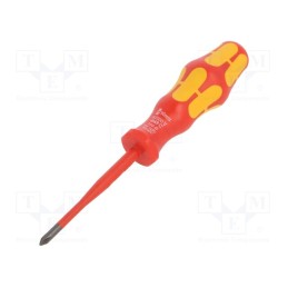 1 pcs x WERA - 5006450001 - Screwdriver, insulated,slim, Phillips, PH1, Blade length: 80mm