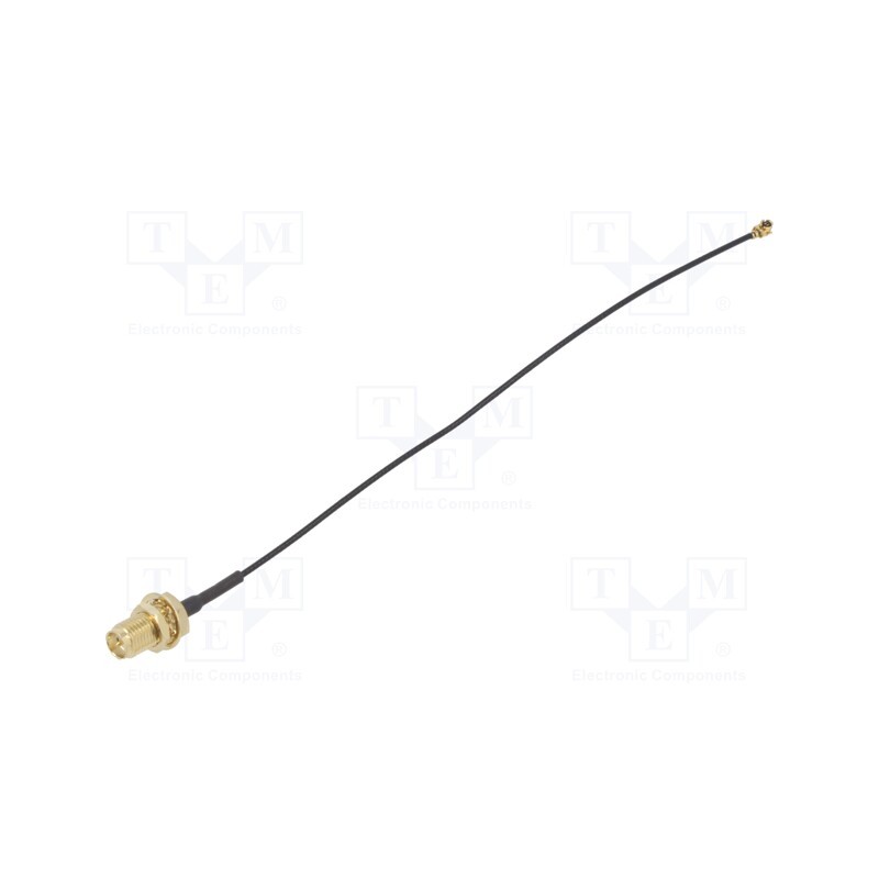 1 pcs x MUELLER ELECTRIC - AI-000918-6 - Cable, 50Ω, 0.15m, IPEX female angled,RP-SMA female, shielded