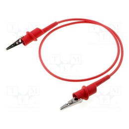 1 pcs x POMONA - 6576-24-2 POMONA - Test lead, 10A, both sides,aligator clip, Urated: 1000V, Len: 0.6m