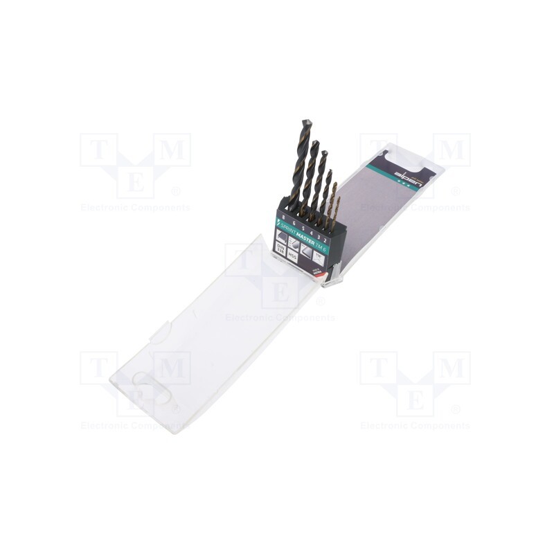 1 set x ALPEN-MAYKESTAG - 811122100 - Drill set, for metal, high speed steel stal szybkotnąca HSS