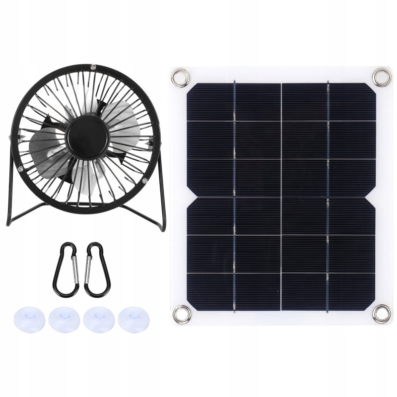10w solar panel with cooling fan