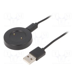 1 pcs x AKYGA - AK-SW-21 - Cable: for smartwatch charging, 1m, black, 1A