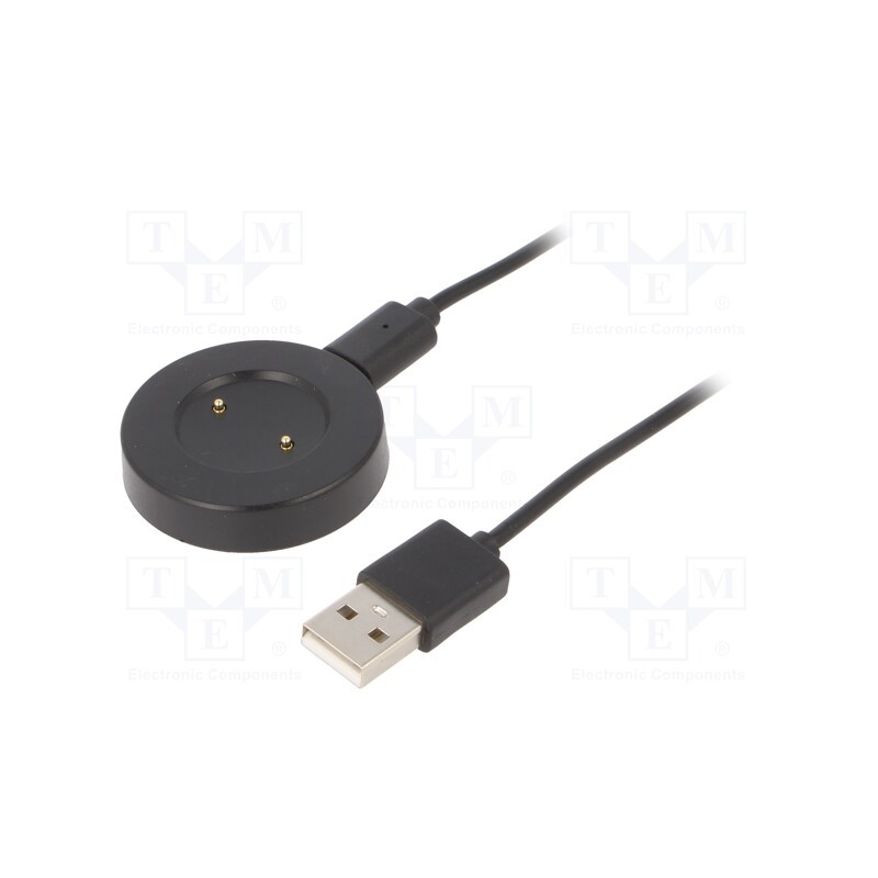 1 pcs x AKYGA - AK-SW-21 - Cable: for smartwatch charging, 1m, black, 1A