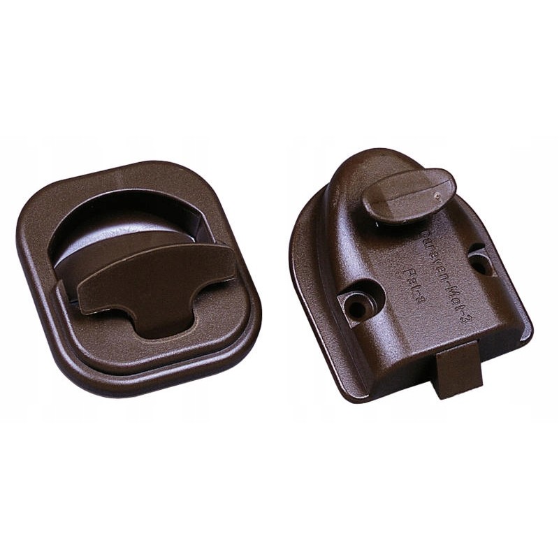 Brown caravan camper bathroom door lock