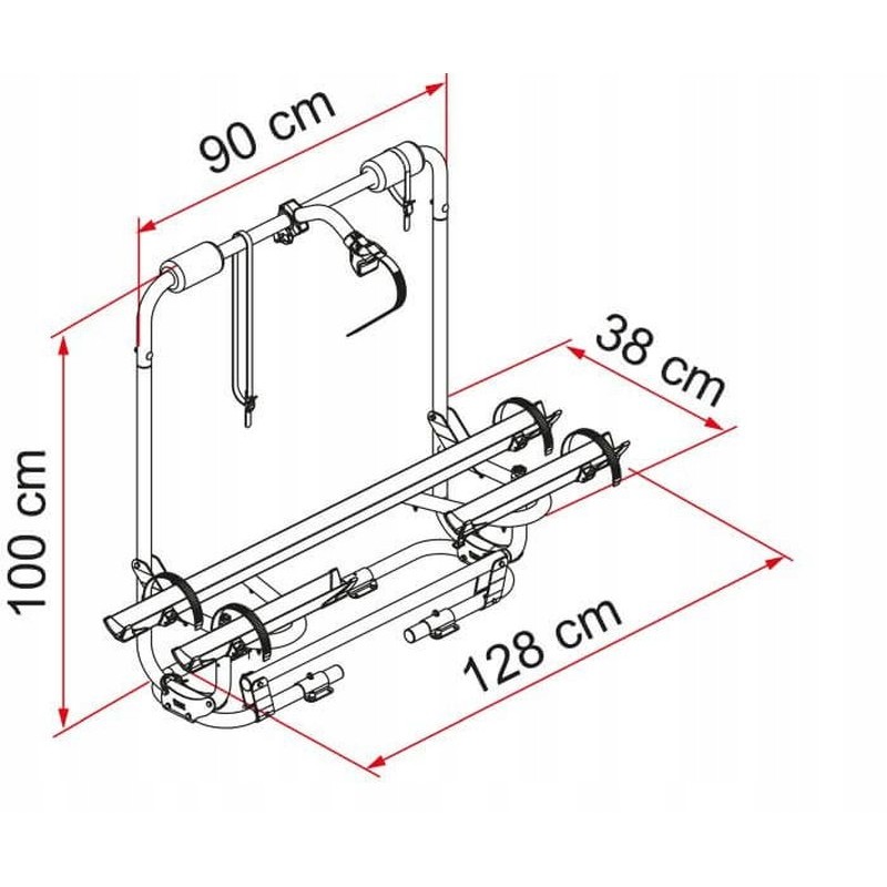 Carry bike caravan xl a pro 200 blue fiamma drawbar bicycle rack