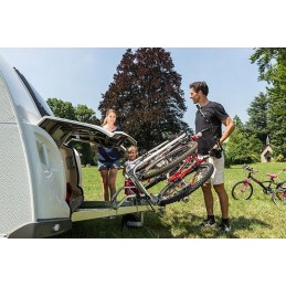 Carry bike caravan xl a pro 200 blue fiamma drawbar bicycle rack