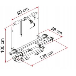 Pro200 Fiamma bicycle rack for trailer drawbar