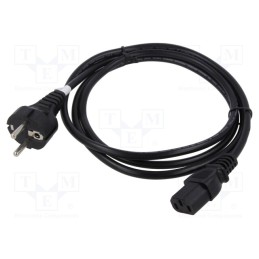 1 pcs x DIGITUS - AK-440101-018-S - Cable, CEE 7/7 (E/F) plug,IEC C13 female, 1.8m, black, 10A, 250V