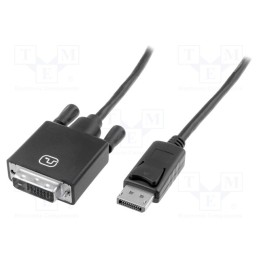 1 pcs x DIGITUS - AK-340301-050-S - Cable, DisplayPort 1.2, DisplayPort plug,DVI-D (24+1) plug, 5m