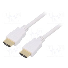 1 pcs x GEMBIRD - CC-HDMI4-W-10 - Cable, HDMI 2.0, HDMI plug,both sides, PVC, 3m, white, 30AWG