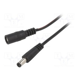 1 pcs x BQ CABLE - DC.EXT.6600.0200 - Cable, 2x0.35mm2, DC 5,5/2,5 plug,DC 5,5/2,5 socket, straight