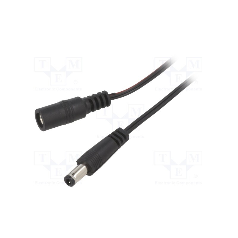 1 pcs x BQ CABLE - DC.EXT.6600.0200 - Cable, 2x0.35mm2, DC 5,5/2,5 plug,DC 5,5/2,5 socket, straight