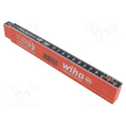 1 pcs x WIHA - 37067 - Folding ruler, L: 2m, Width: 15mm, red and black
