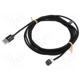 1 pcs x LOGILINK - CU0195 - Cable, USB 2.0, USB C angled plug,both sides, 3m, black, 480Mbps