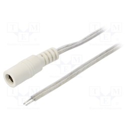 1 pcs x BQ CABLE - DC.CAB.8010.0300 - Cable, 2x0.5mm2, wires,DC 5,5/2,1 socket, straight, transparent