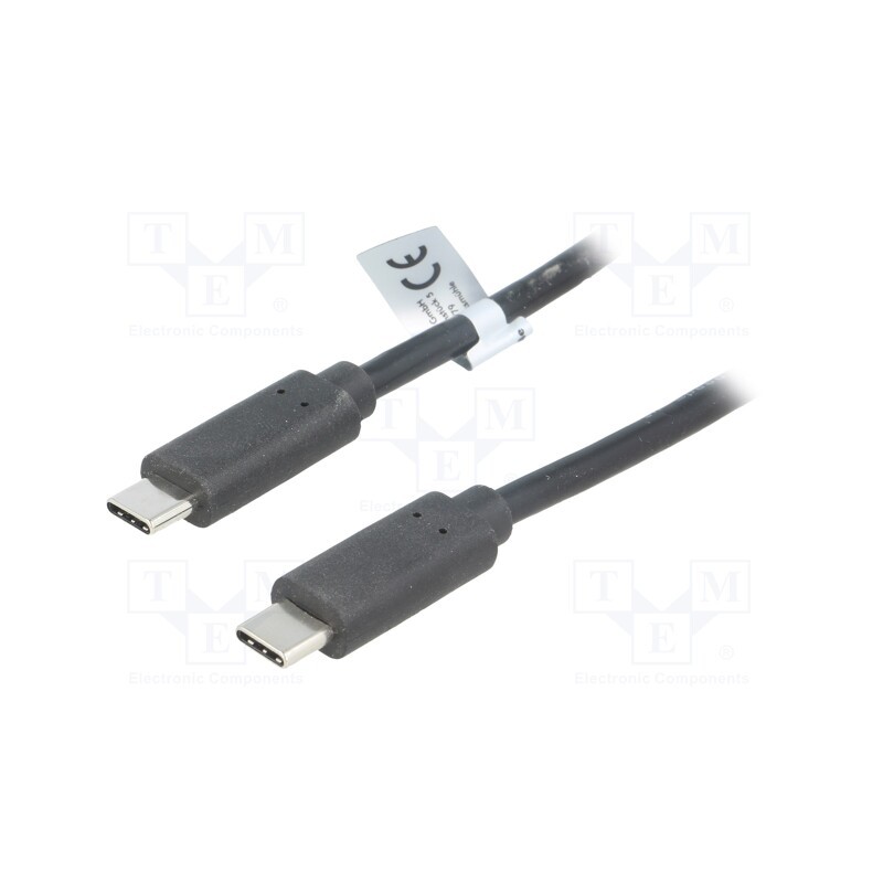 1 pcs x LOGILINK - CU0129 - Cable, USB 3.2, USB C plug,both sides, 1m, black, 10Gbps, 100W, 5A