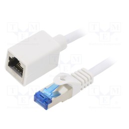 1 pcs x LOGILINK - CQX061S - Extender RJ45, S/FTP, 6a, Cu, LSZH, white, 3m, 26AWG, halogen free