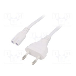 1 pcs x LOGILINK - CP092W - Cable, CEE 7/16 (C) plug,IEC C7 female, 1.8m, white, 2.5A, 250V