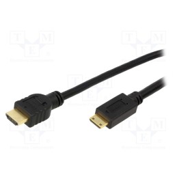 1 pcs x LOGILINK - CH0023 - Cable, HDMI 1.4, HDMI plug,mini HDMI plug, PVC, Len: 2m, black