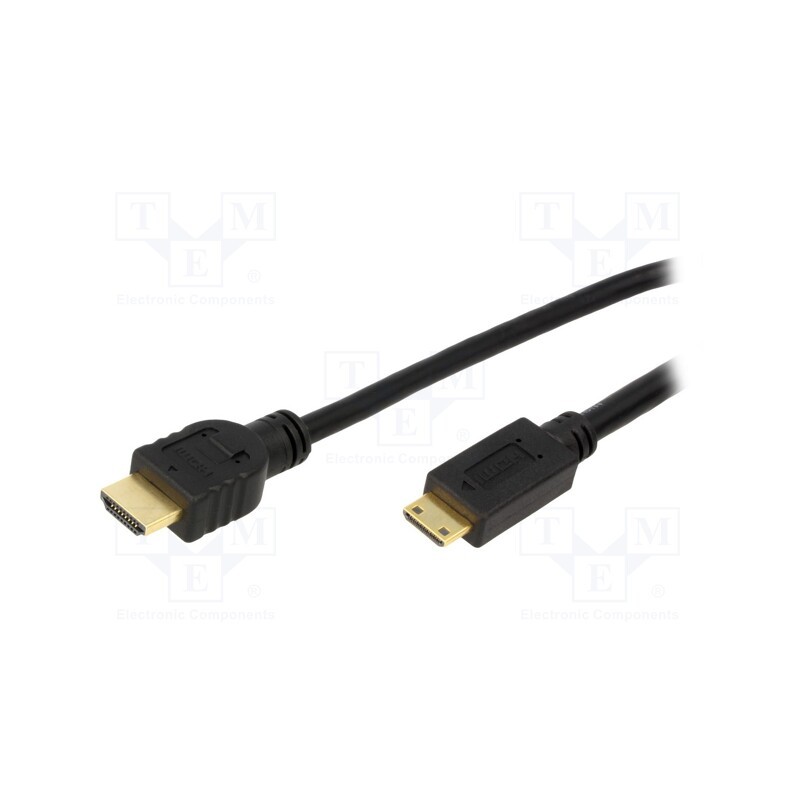 1 pcs x LOGILINK - CH0023 - Cable, HDMI 1.4, HDMI plug,mini HDMI plug, PVC, Len: 2m, black