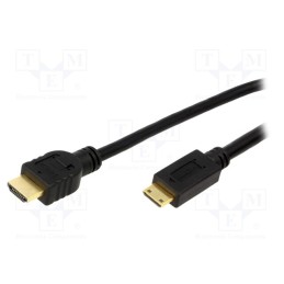 1 pcs x LOGILINK - CH0022 - Cable, HDMI 1.4, HDMI plug,mini HDMI plug, PVC, Len: 1.5m, black