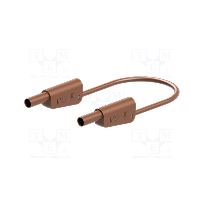 1 pcs x STu00c4UBLI - 66.2017-05027 - Test lead, 32A, banana plug 4mm,both sides, Urated: 1000V, brown