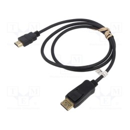 1 pcs x Goobay - 64835 - Cable, DisplayPort 1.2,HDMI 1.4, DisplayPort plug,HDMI plug, 1m