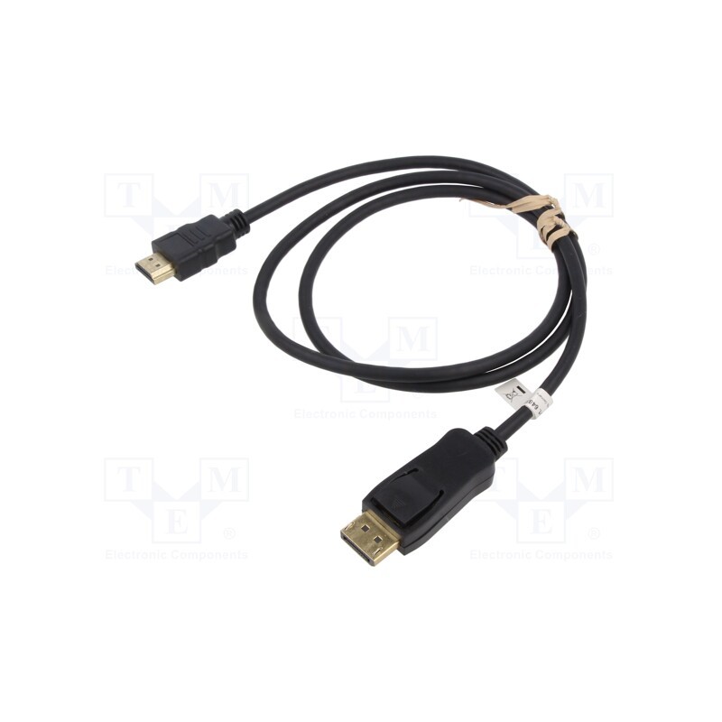 1 pcs x Goobay - 64835 - Cable, DisplayPort 1.2,HDMI 1.4, DisplayPort plug,HDMI plug, 1m