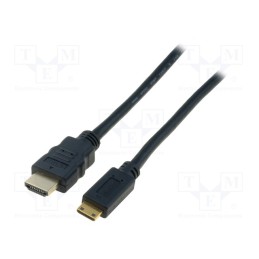 1 pcs x DIGITUS - AK-330106-020-S - Cable, HDMI 1.3, HDMI plug,mini HDMI plug, 2m, black