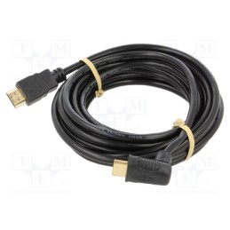 1 pcs x Goobay - 61298 - Cable, HDCP 2.2,HDMI 2.0, HDMI plug,HDMI plug 90°, PVC, 5m, black