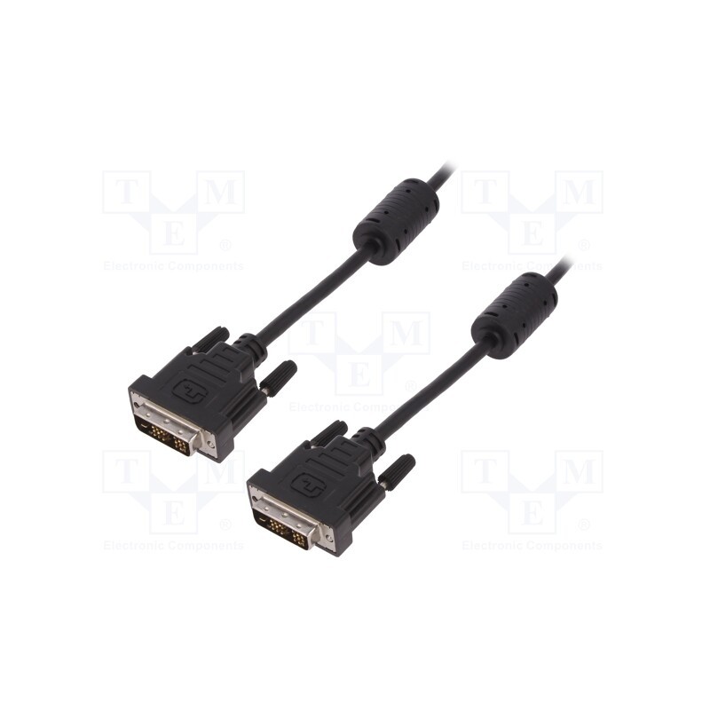 1 pcs x DIGITUS - AK-320100-020-S - Cable, DVI-D (18+1) plug,both sides, 2m, black, 30AWG, Core: Cu