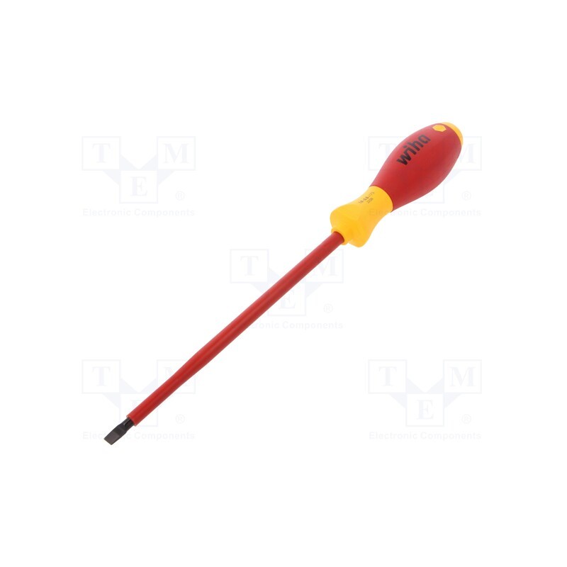 1 pcs x WIHA - 827 - Screwdriver, insulated, slot, 5,5x1,0mm, Blade length: 175mm